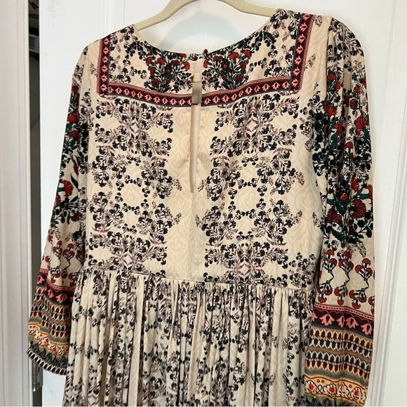 Anthropologie BHANUNI Far Fields Field flowers floral beaded dress puffy sleeves - Picture 13 of 15